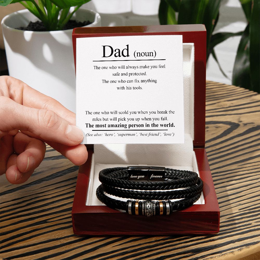 Dad ( Noun ) - Love you forever Bracelet